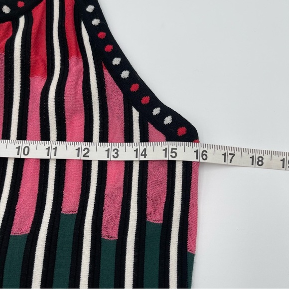 M by Missoni Women’s Sz 46 US 10 Petal Intarsia Knit Striped Halter Top Peplum - Picture 14 of 15